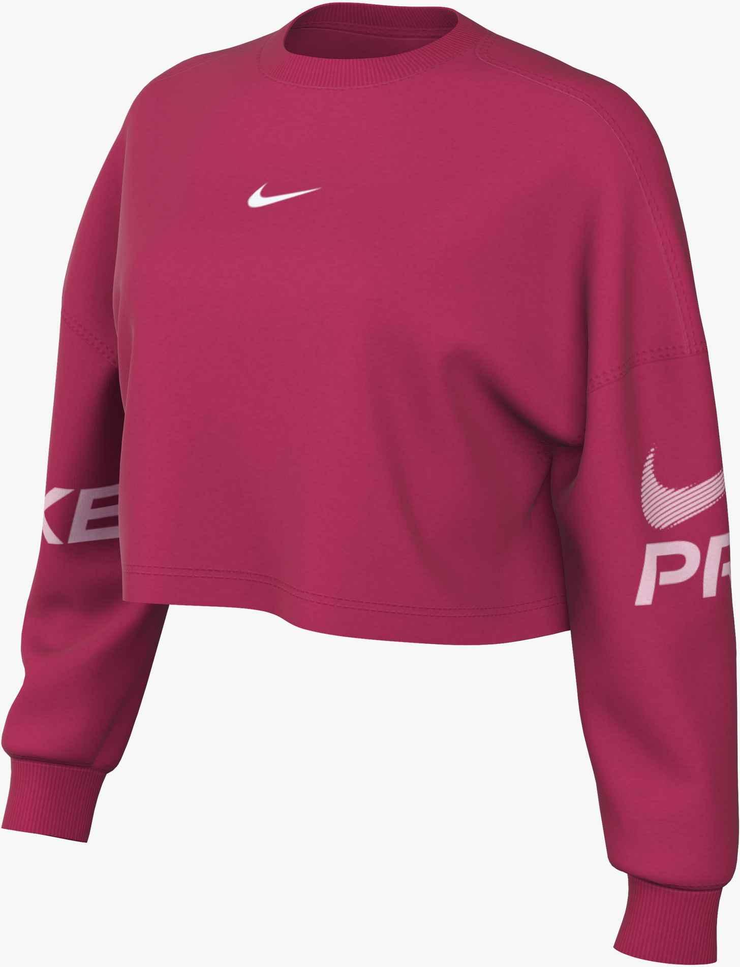 Nike W Np Df Flc Crew Tt Grx Rush Pink/Pink Foam/White Rush Pink/Pink Foam/White M HV3591