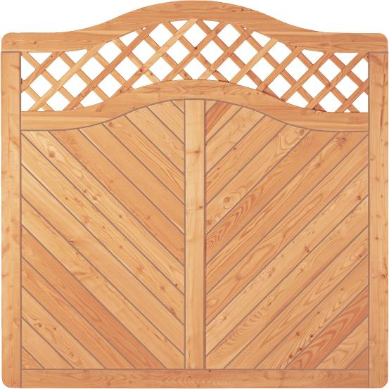 TETZNER & JENTSCH Zaun Hauptelement Skagen Rankgitter Bogen 180 x 180 cm natur