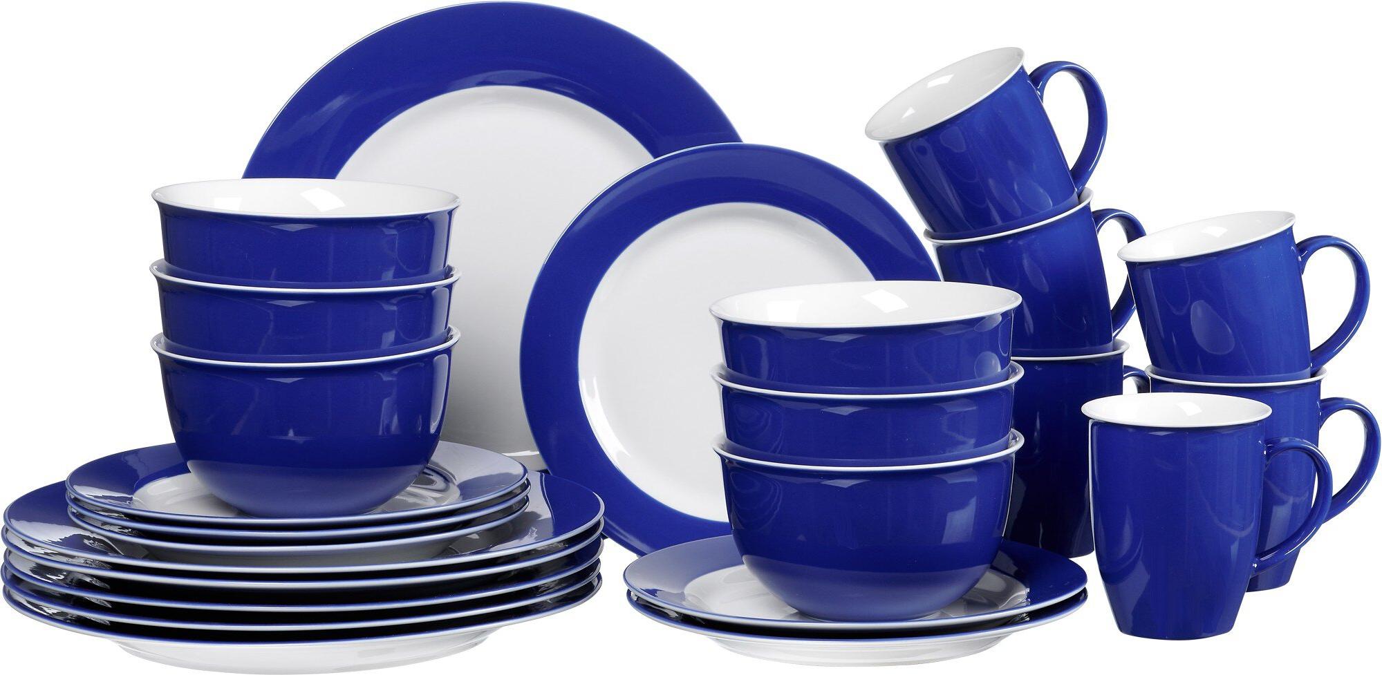 Ritzenhoff & Breker Kombiservice Tafelservice Tischservice 24 tlg Porzellan Blau 409079