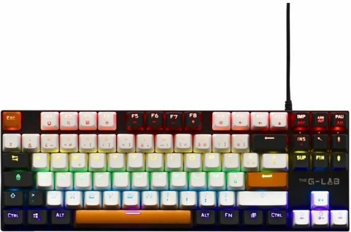 The G-Lab Keyz Mercury Colors Mechanische Tastatur TKL 87 Tasten Orange Weiß Und