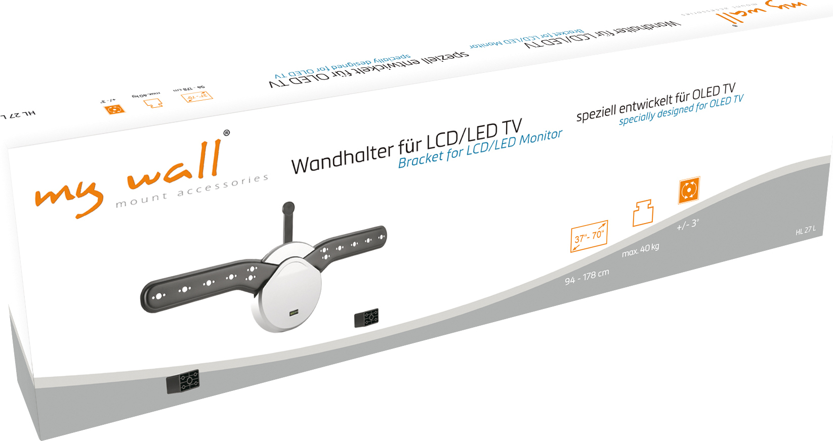 myWALL My Wall HL27L für Bildschirme 37“ - 70“ (94 - 178 cm), Belastung bis 40 kg HL 27 L