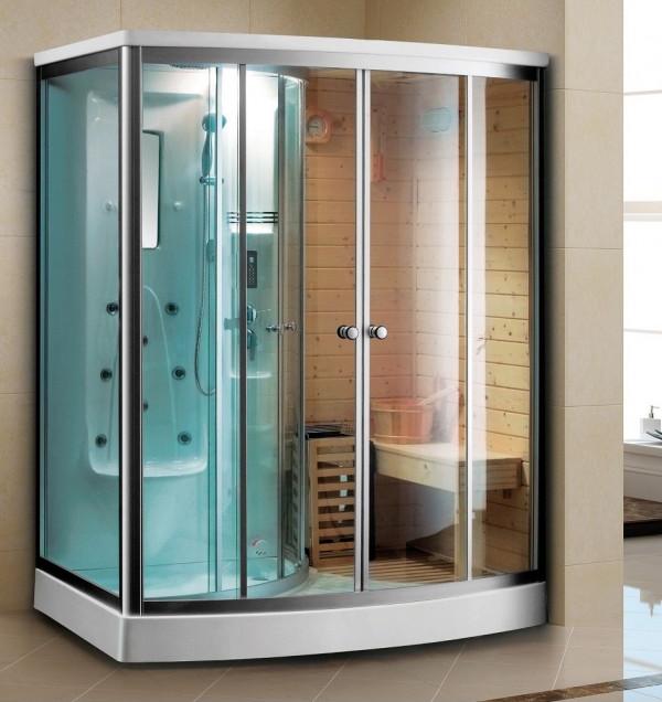 Sauna-Hammam-Wassermassage-Duschkabine JUNO 165x110 cm x 215 cm KARAG
