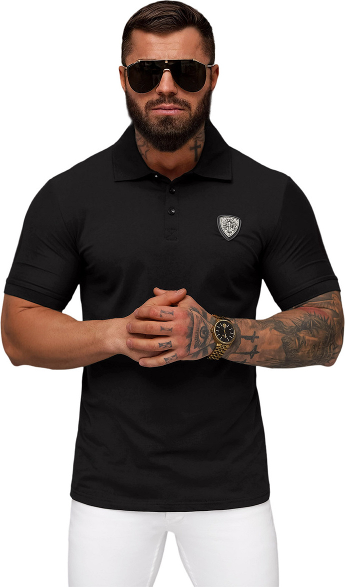Herren Poloshirt Schwarz OZONEE NB/MT3121 L