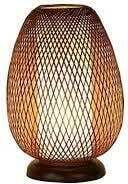 Fine Asianliving Japanische Bambus Webbing Tischlampe - Seiji D26xH38cm Japanische Lampen Japanische Hängelampen Japanische Pendellampen Deckenleuchten Japanische Stehlampen shoji-lampen Japanische Wandlampen Wandleuchte beleuchtung