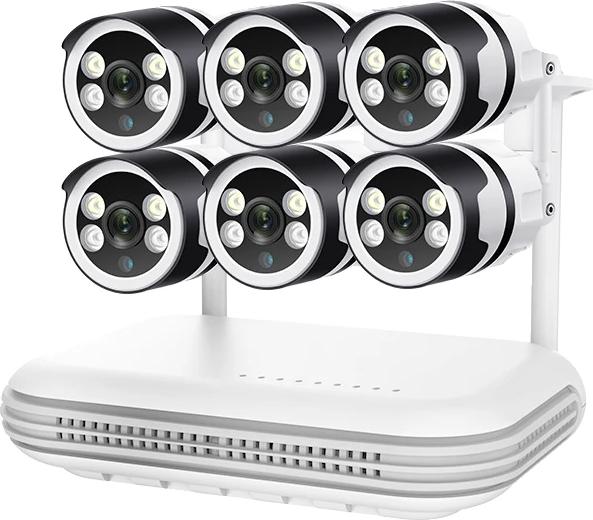 Monitorovací kamerový systém, rozlíšenie 5MP, obojsmerný zvuk, 8CH a 6 3MP kamier, žiadny, zástrčka EÚ