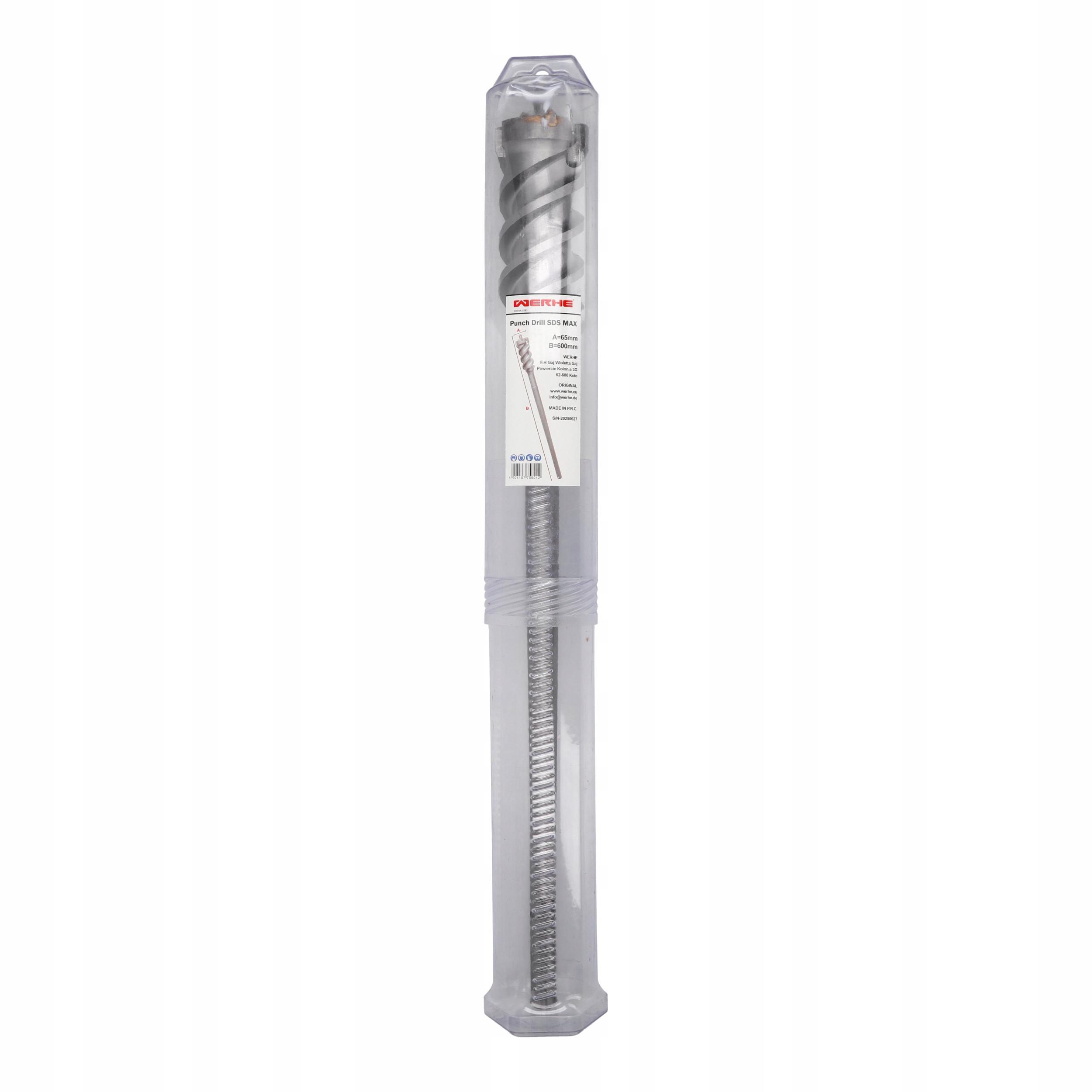 WERHE SDS-MAX-Durchbruchbohrer – Große Durchmesser und lange Bohrungen 65 x 600 mm