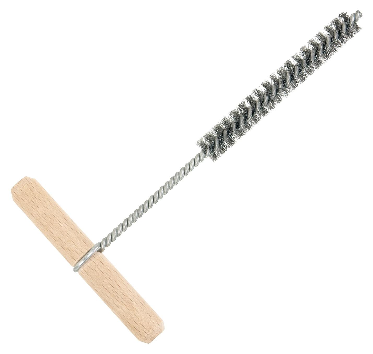 Isolbau Stahl-Bohrlochbürste M8 Ø 8 mm Rundbürste mit Holzgriff Reinigungsbürste Bohrloch