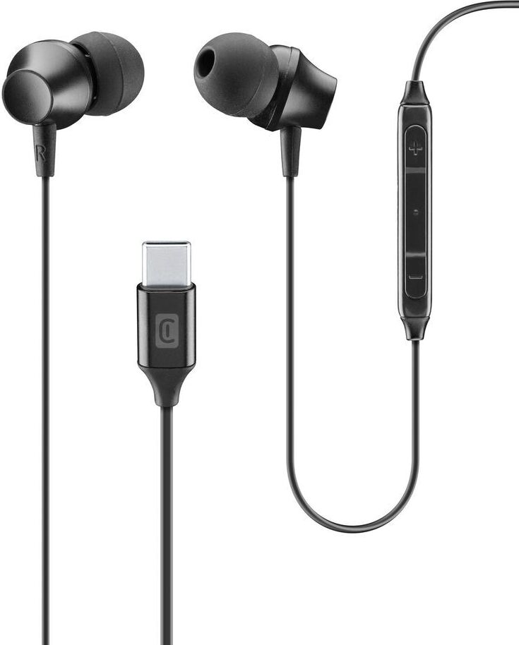 Cellularline Sparrow Káblové slúchadlá do uší USB Type-C Black (AUSPARROWTYPECK)