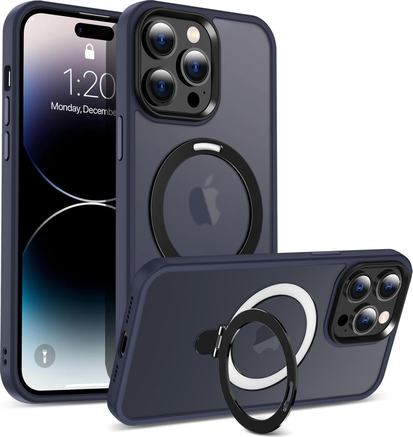 HTXONB Custodia protettiva magnetica in pelle retrò per iPhone 16, 15, 14, 13, 12 Pro Max, 16, 15, 14 Plus, custodia protettiva anticaduta con ricarica wireless, marrone, per iPhone 12 Pro