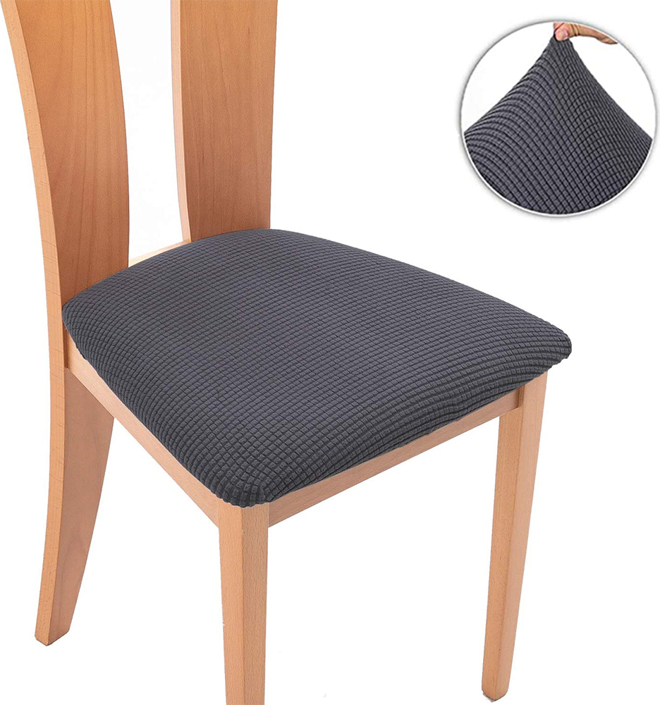 WYLEBER Stretch-Sitzbezüge Esszimmerstühle - Jacquard Design 4er-Set