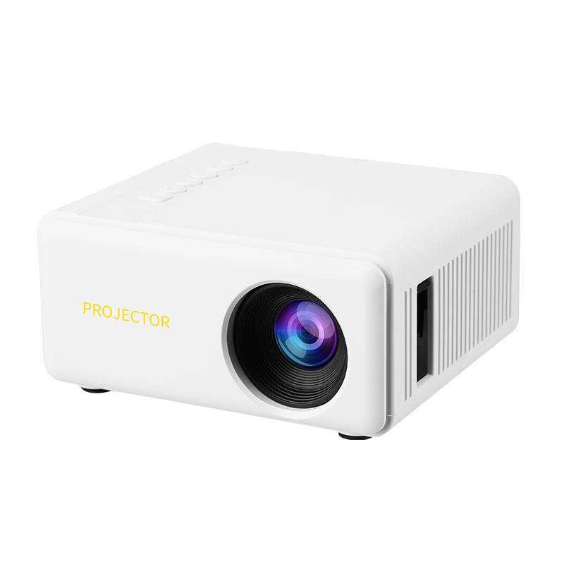 ZELURXX Mini Beamer, 1080P-kompatibel, tragbar, Heimkino, USB/HDMI, Handyverbindung, kompakte Größe, Weiß