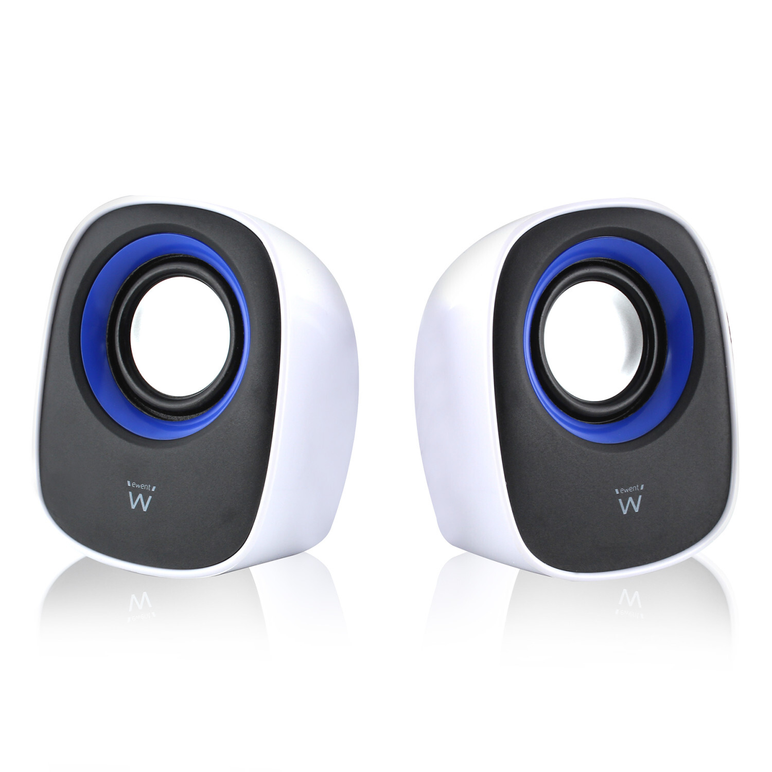 Ewent EW3513, 1-way, 2.0 kanály/kanálov, Kábel, 5 W, 100 - 20000 Hz, Čierna, Modrá, Biela