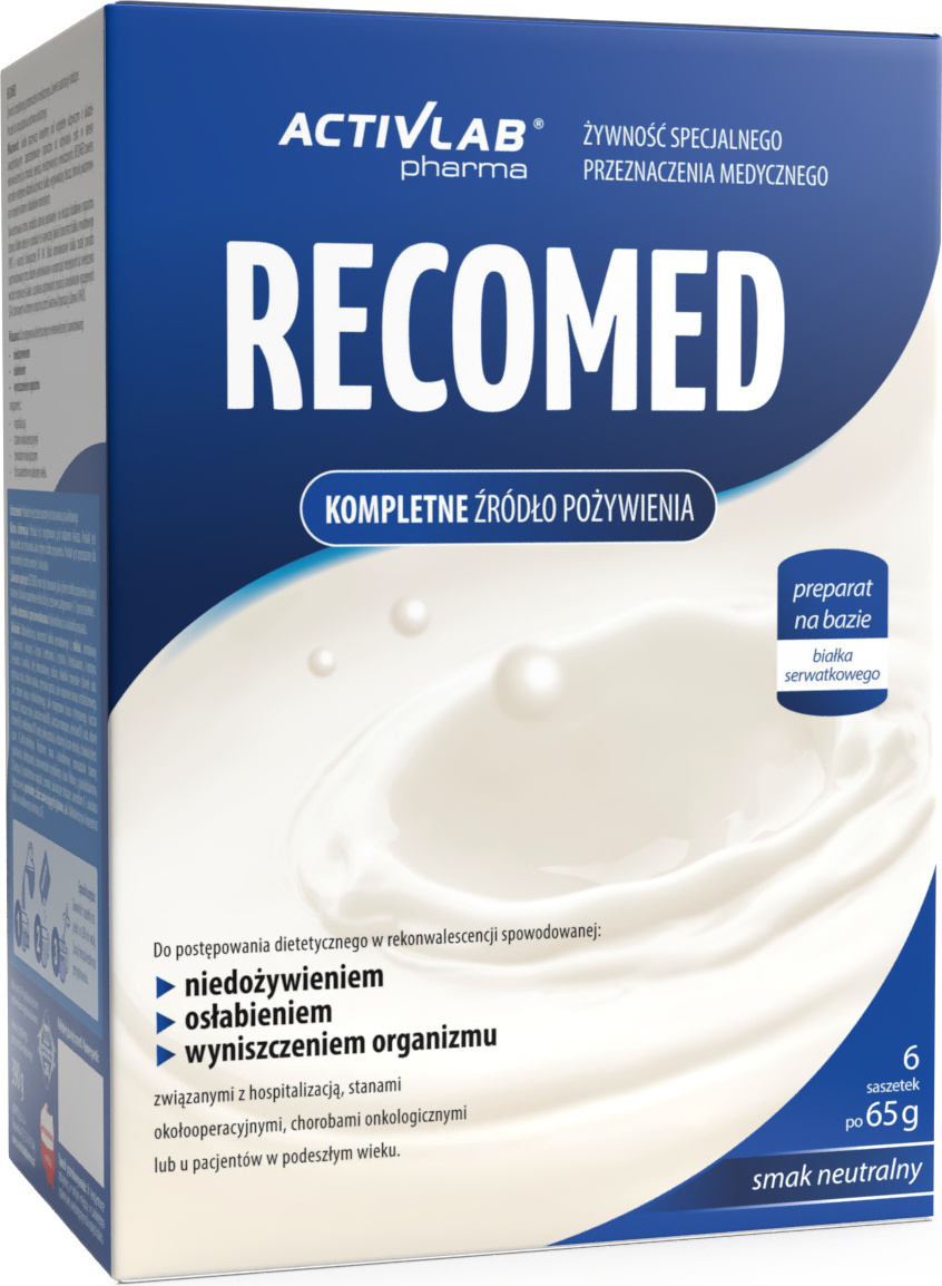 Activlab RECOMED 6 x 65 g (Beutel), Lebensmittel für besondere medizinische Zwecke, eine vollwertige Nahrungsquelle - neutral FR/008