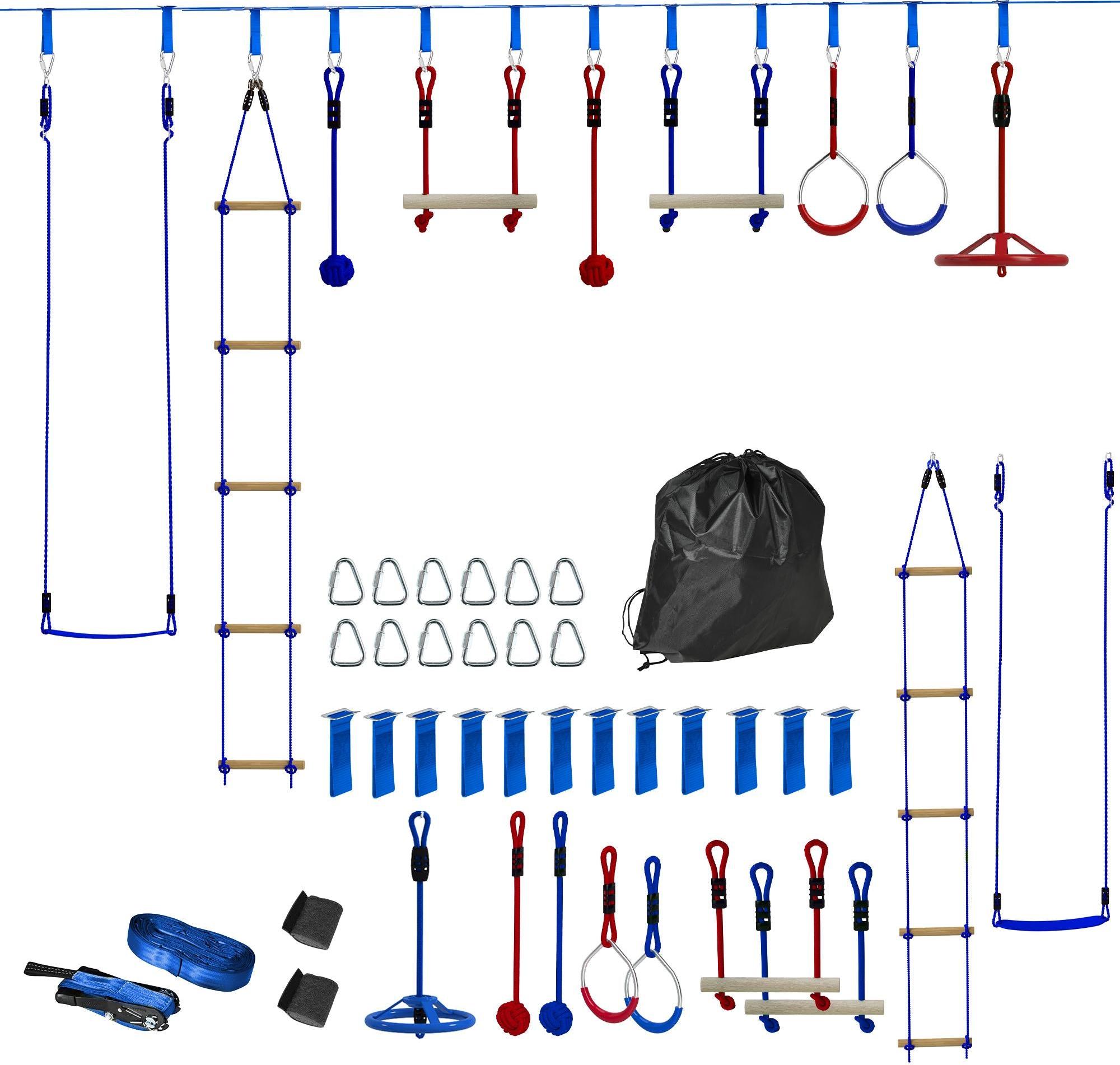 Northio Seilrutschen-Set für Kinder, Tragkraft 50 kg, Alter 3-6 Jahre, Blau