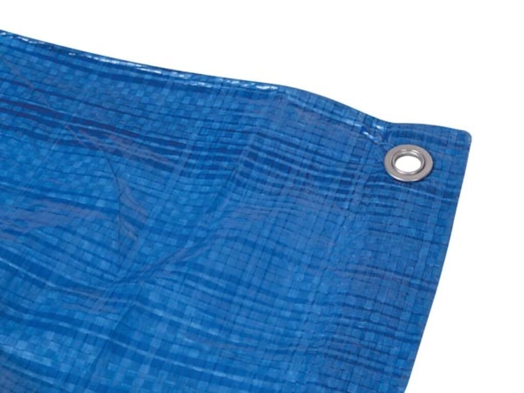 OneTools Abdeckplane, 4 Ösen, rechteckig, Blau, 55 g/m², 2 x 3 m ONE50-0203