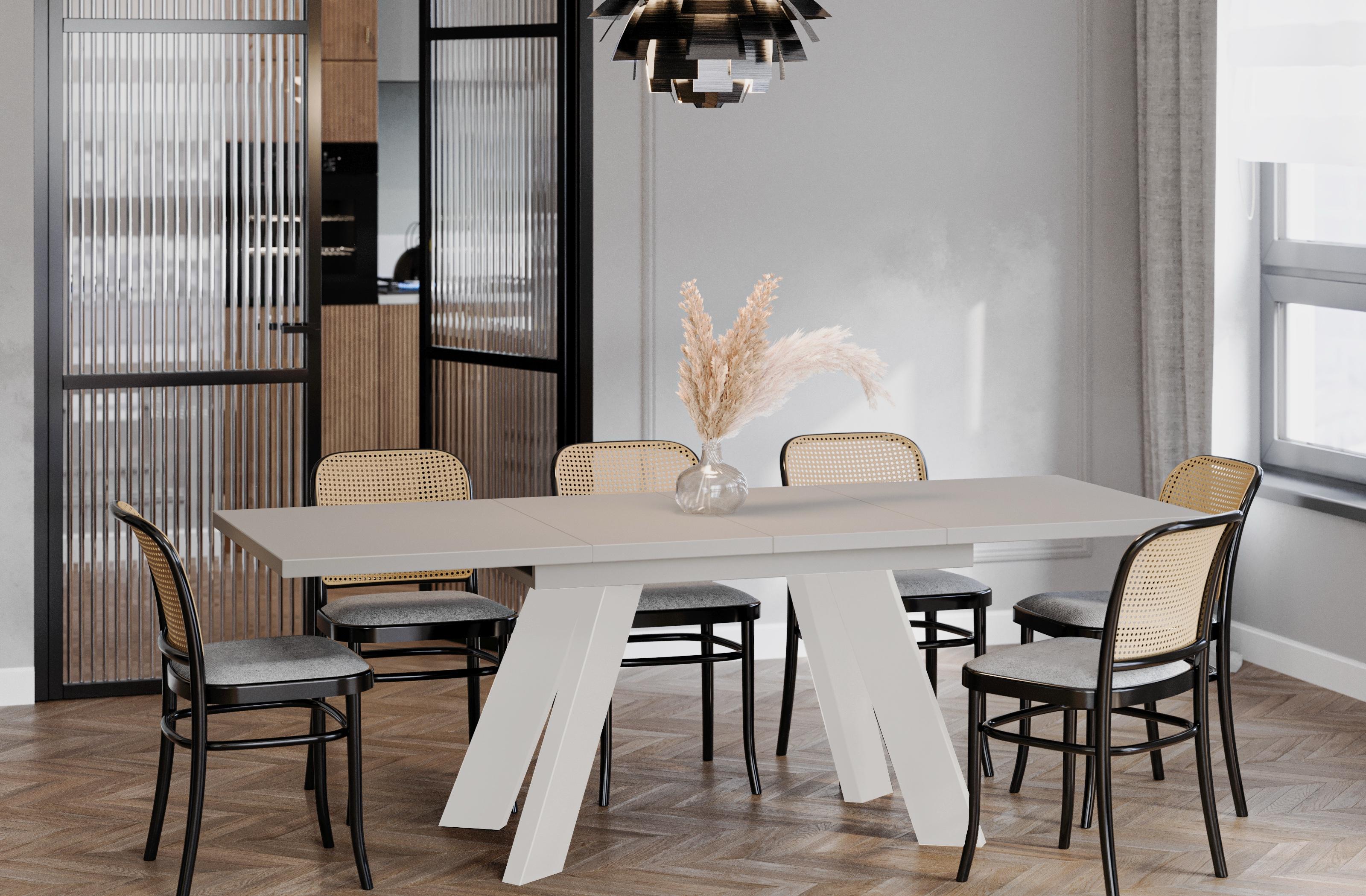 ENDO Möbel ENDO-Möbel Ausziehbarer Esstisch Como Kaschmir 130-210cm (Kaschmir Beige) como-kasch-kaschmir