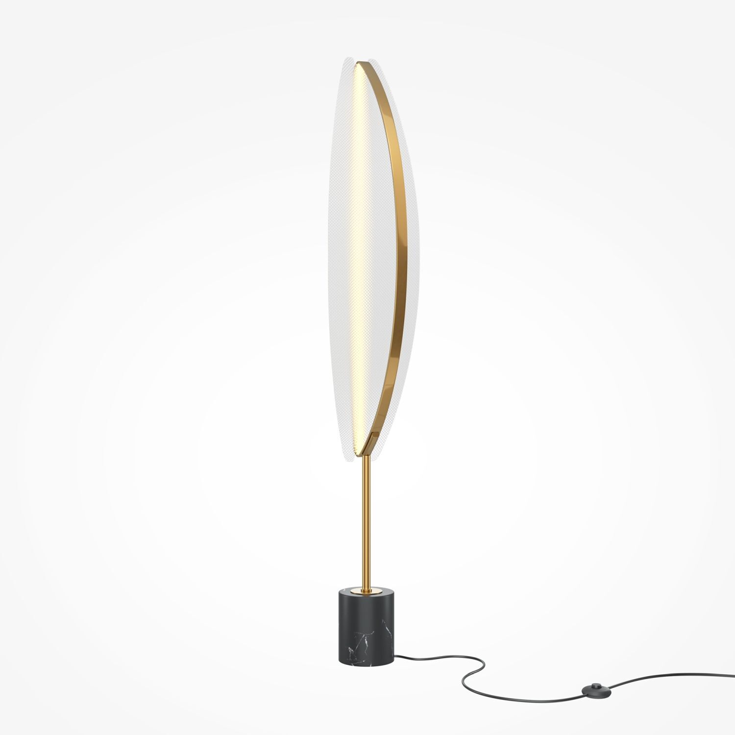 Licht-Erlebnisse LED Stehlampe Aluminium dimmbar 158 cm hoch in Messing 3000 K warmweißes Licht 1980 lm Modern Stehleuchte
