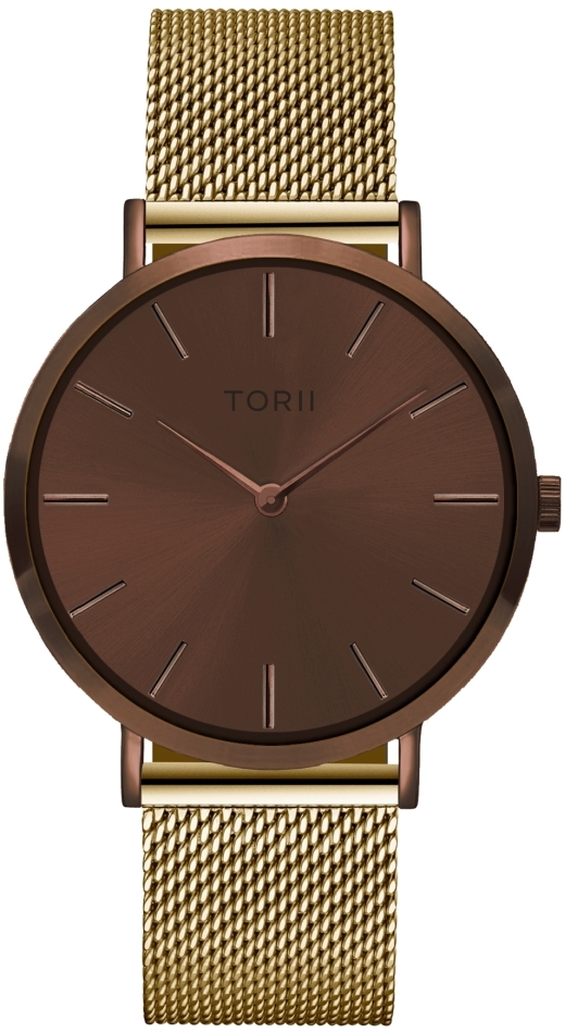 Damenarmbanduhr TORII D38GM.DD in klassischem Goldfashion-Stil.