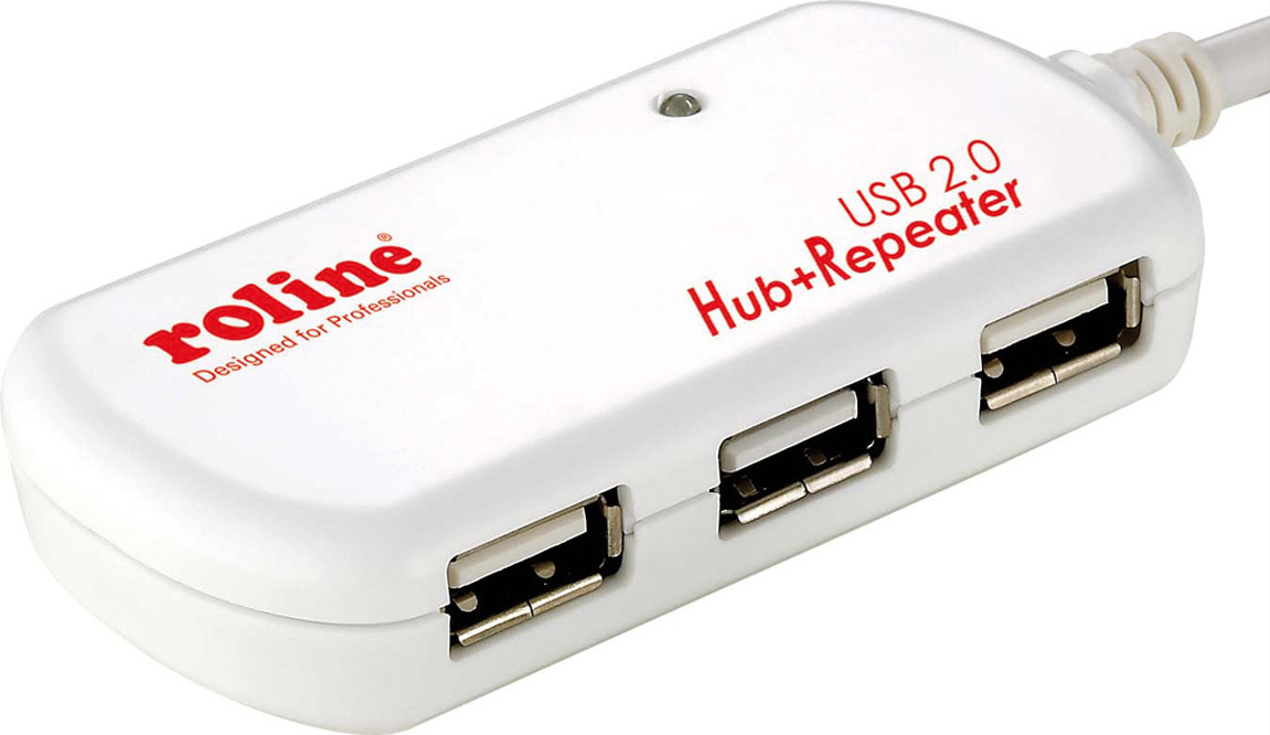 Roline USB 2.0 4-portový, 12 m, 480 Mbit/Sec, 12 m, 41 x 16,7 x 81,7 mm