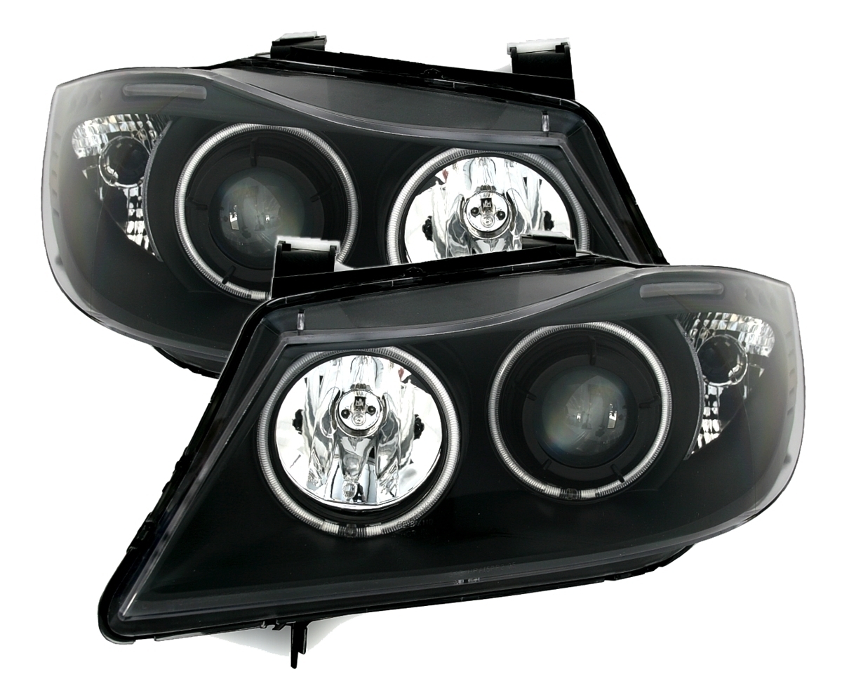 Eagle Eyes® Eagle Eyes CCFL Angel Eyes Scheinwerfer für 3er BMW E90 + E91, Bj. 2005-9/2008 BM110-B3WCW