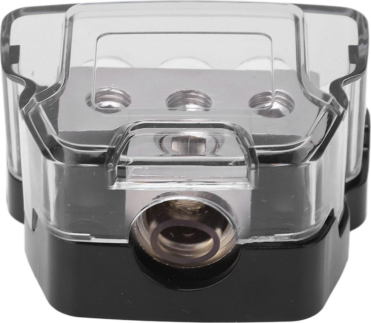 Gistuch 3 -Wege -Stromverteilung Block Bodenverteiler Audio -Splitter 0 Gauge in 4 Out Universal für Auto