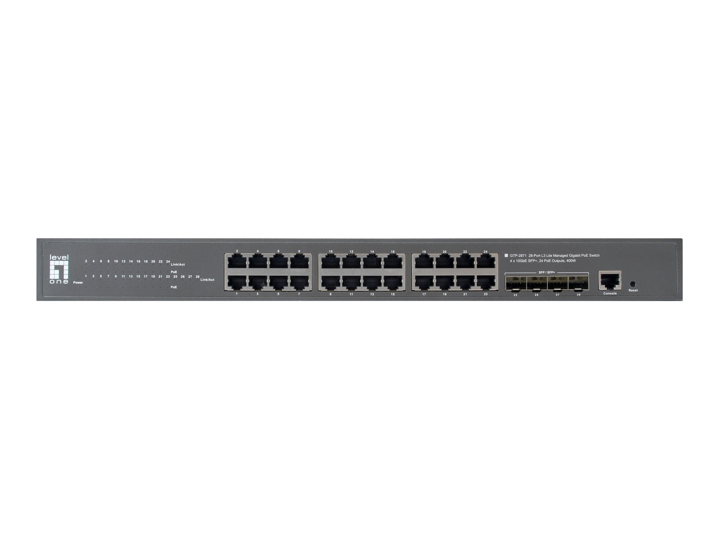 LevelOne GTP-2871 - Schalter - L3 Lite - verwaltet - 24 x 10/100/1000 (PoE+)