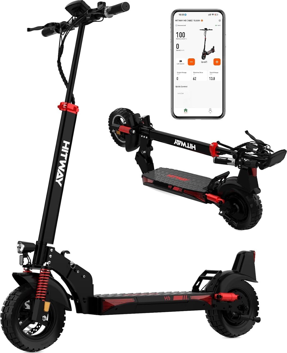 Trottinette électrique Adulte – Moteur 350 W, 25 Km/h, Pneus 8.5'' Anti-crevaison, Autonomie 35 Km, Freinage Double, Application Mobile