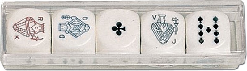 PIATNIK 298790 Pokerwürfel 22mm (5 Stk.) in Plastikschachtel