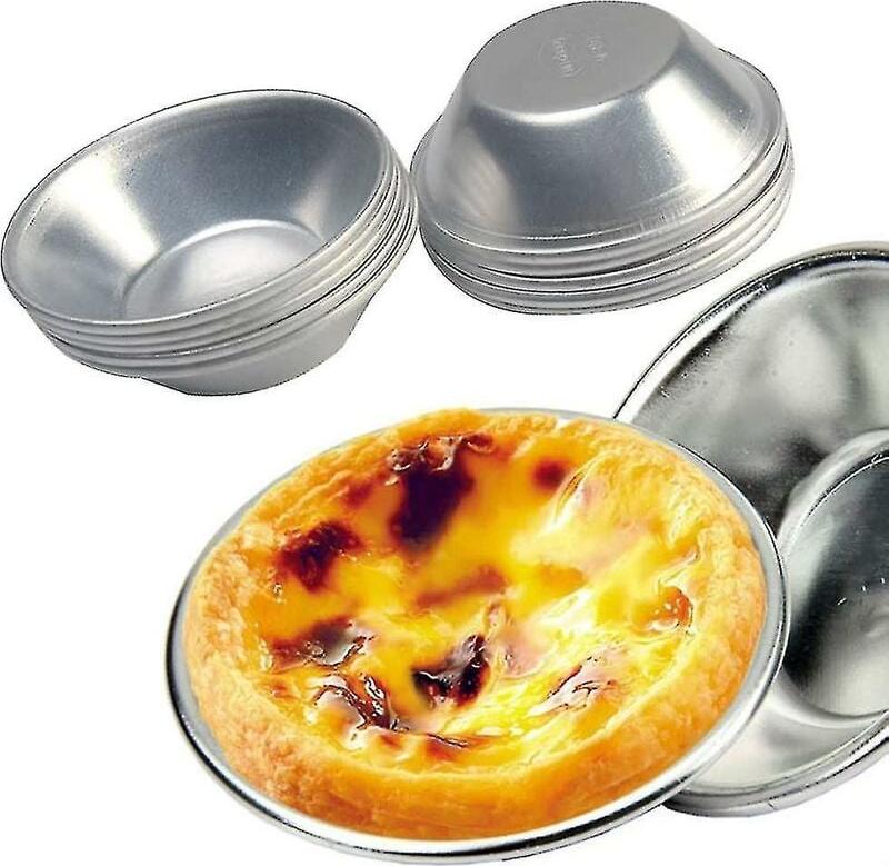 Fokelyi Moule À Tarte Aux ¿Ufs, 10 Stück Épaissi Moule À Tarte Aux ¿Ufs Wiederverwendbar Moule À Gâteau Antiadhésif Tarte Aux ¿Ufs Pasteis De Nata Four Cuisson Ronde Moule À Crème Pâtissière KAU-ED-LYS-PH-20251022-219