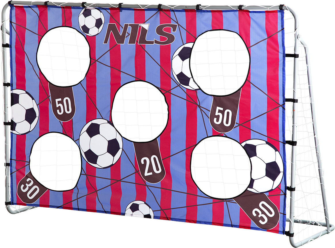 NILS Fun Fußballtor mit Torwand, 5 Torschusslöcher mit Punktzahl 60506