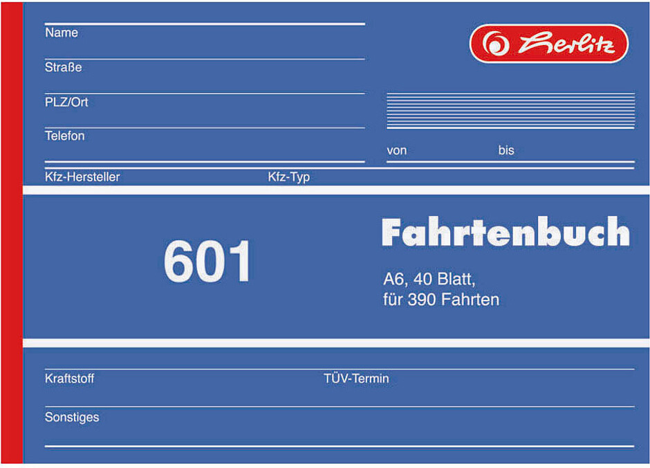 Stylex Fahrtenbücher DIN A6, 40 Blatt, 5 Stück Stylex Fahrtenbücher DIN A6, 40 Blatt, 5 Stück
