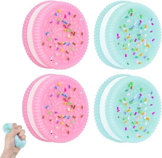 OEM 4 Stück Stress-Entspannung, ultrazarte Knopf-Entspannung, Antistress Spielzeug in 2 Blau + 2 Rosa, 3,8 cm Länge, 1 cm Höhe 2026