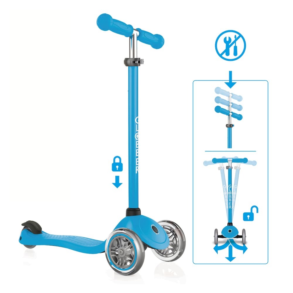 Globber - Trottinette PRIMO LIGHTS V2 - Rose pastel