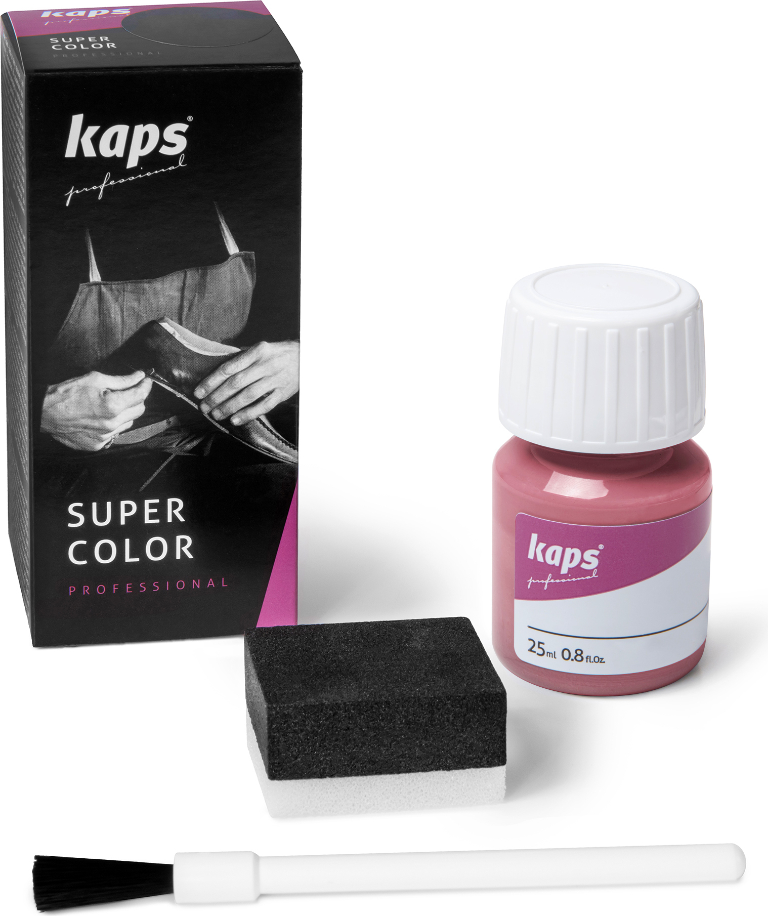 Farbe für Natur- und Kunstleder - Kaps Super Color 25 ml - Rosa (160#) 04_1_5020_160#_scolor_FBA
