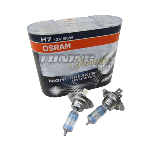Tuning Fanatics 2x Osram H7 NightBreaker UNLIMITED Plus +110% 55W Birnen #55 für FERNLICHT