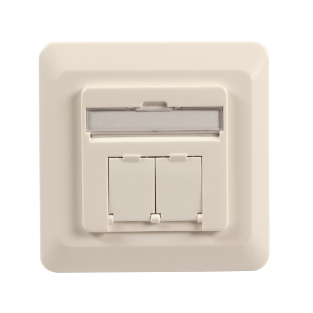 EFB Datendose Cat.6A rechts/links,Unterputz,2xRJ45,weiß ET-25130.1V1