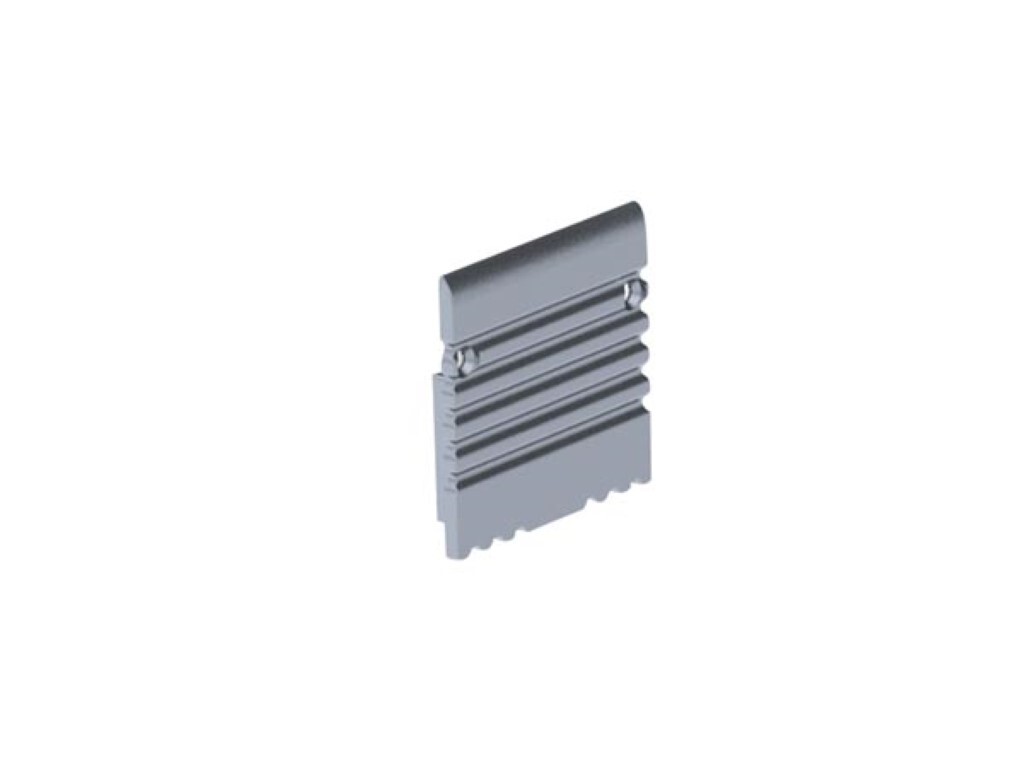 LEDsON ALU-ENDKAPPE FÜR LED-PROFIL (PLA) - OHNE KABELLOCH - SILBER EC-PLA