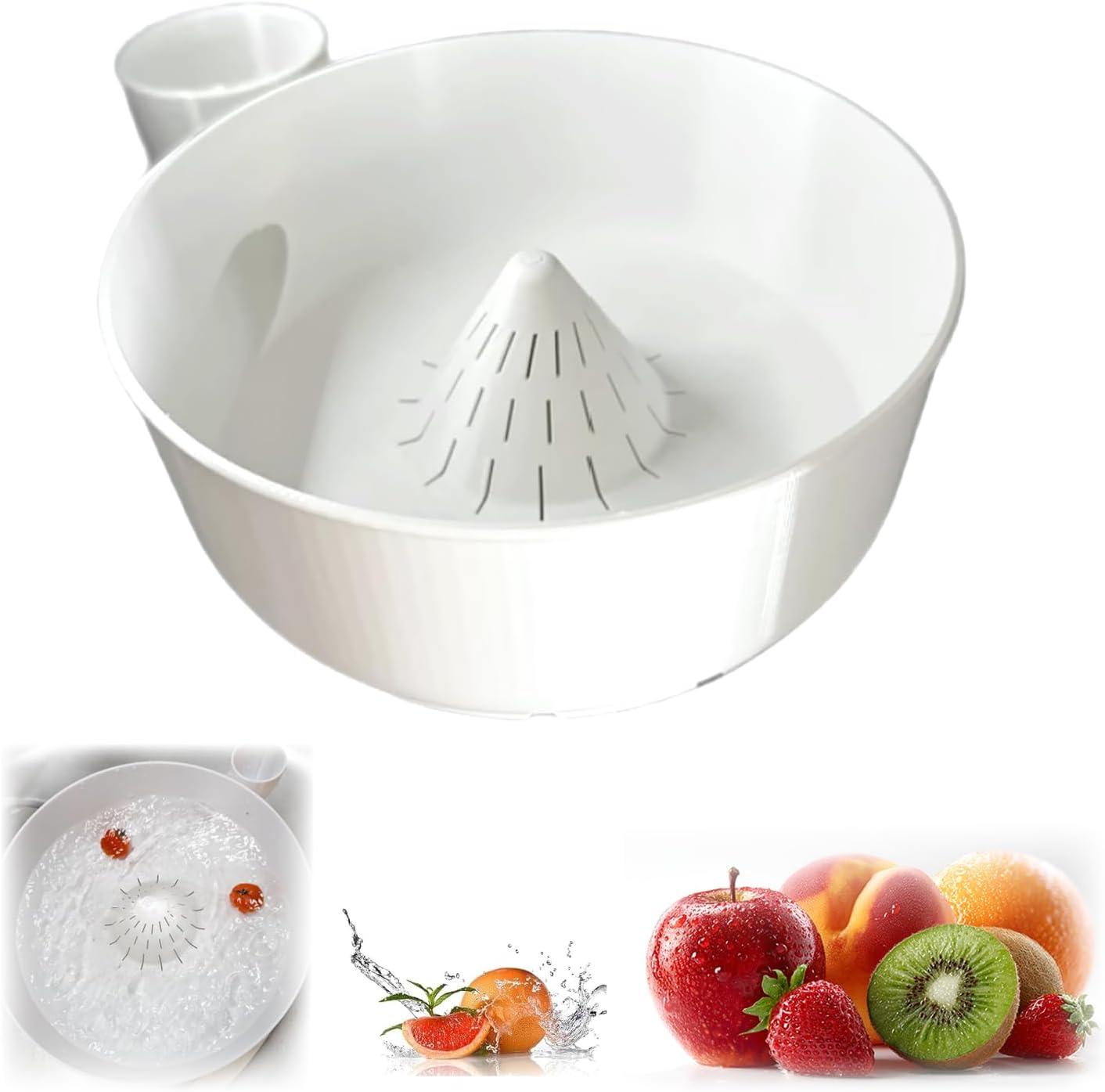 Einemgeld Automatischer Obst- und Gem¹se-Waschkorb, 21 x 16,5 x 8cm Obstw?scher, Tragbare Obst Gem¹se Waschkorb, Automatische Obstw?sche, Gemse Waschautomat f¹r Zuhause, Picknicks im Freien K-PCXJ-20260409-44