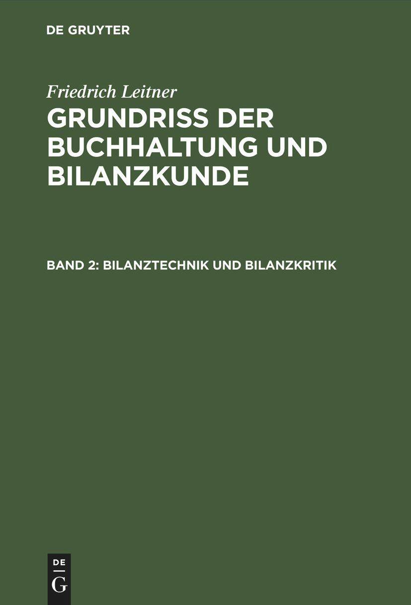 Sonstige Verlage Bilanztechnik und Bilanzkritik
