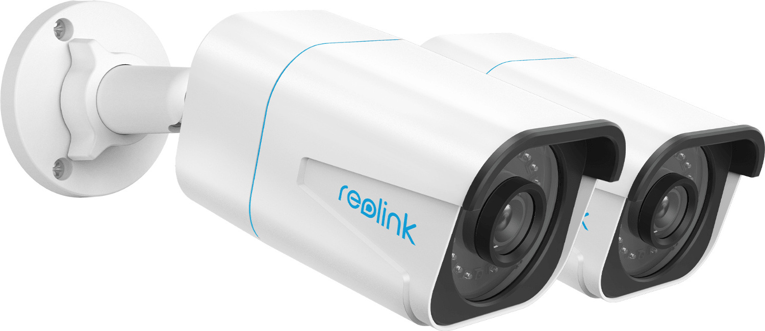 Reolink 4K Smart PoE vonkajšia monitorovacia kamera s detekciou osôb/aut, slotom na kartu Micro SD, zvukom, IR nočným videním, časozberným snímaním, vzdialeným prístupom, RLC-810A(2 ks)