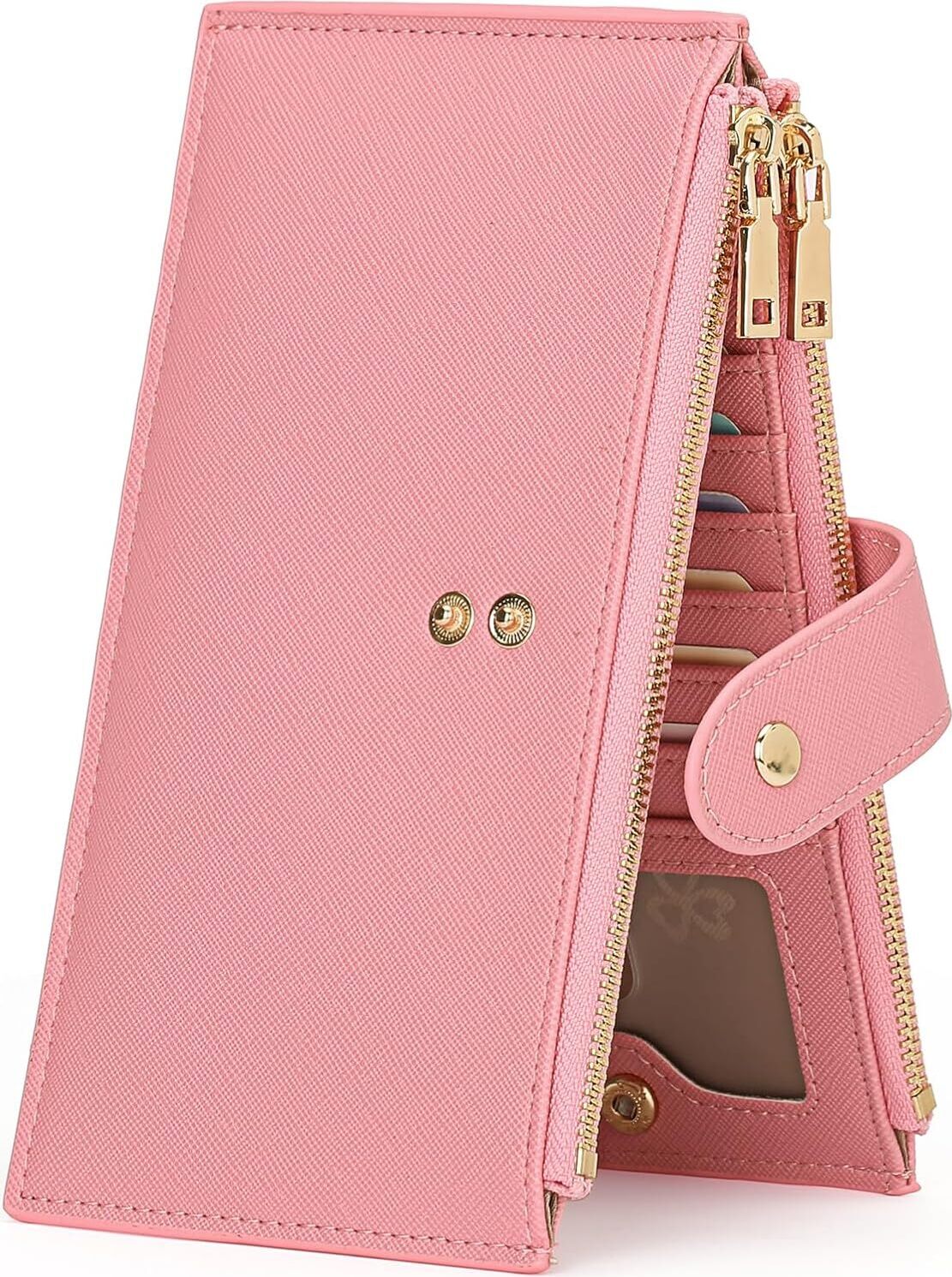 GOIACII Slim Multi-Slot Wallet RFID-Blockierung lange Geldbörse Frauen Kreditkarteninhaber Zipper Münze Geldbörse Karte Brieftasche