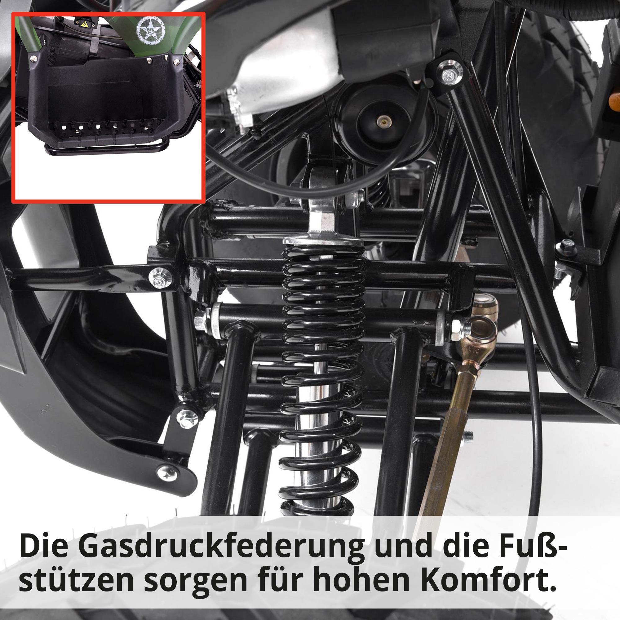 Elektro-Quad HECHT 56155 Army mit Straßenzulassung 1200 W bis 40 km/h ATV