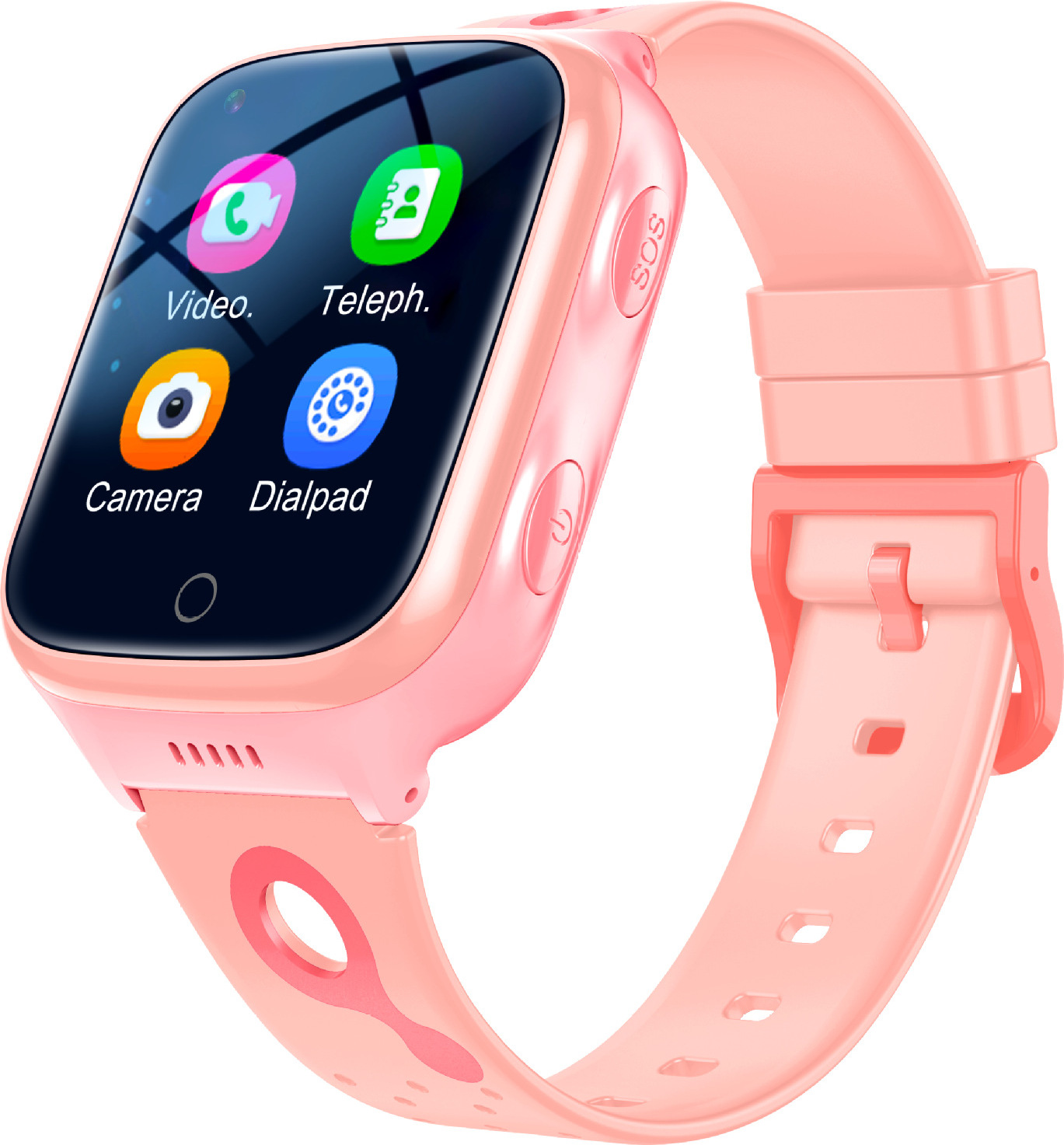 4G Deti Smart Watch Wi-Fi Vodotesné IP67 Sledovanie videohovorov Android Smartwatch Pink