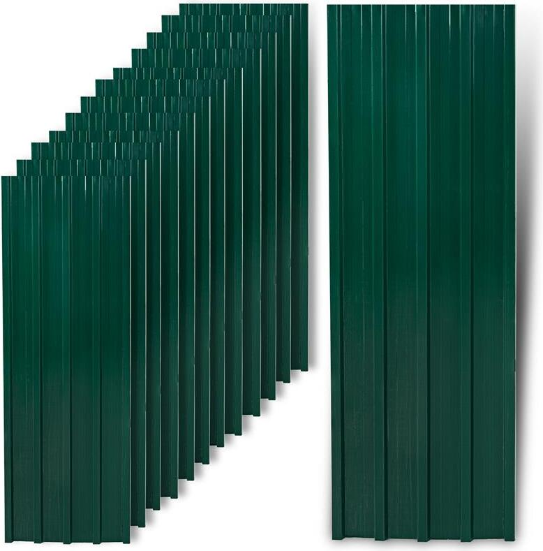 ESTEXO Trapezblech Profilblech grün 12 Stück Metallblech Dachblech Stahlblech Blech 512469