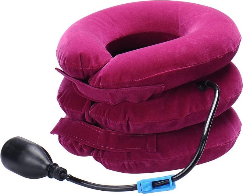 Vyydsdzhg Nackenstrecker, Nackenmassagegerät, Nackenstütze, Neck Stretcher, Nackendehner, Hals Aufblasbar, Hals Zugvorrichtung, Verstellbares Kopf-und Nackenstrecker, Lindert Nackenschmerzen Kau-VGGMWZ-2202