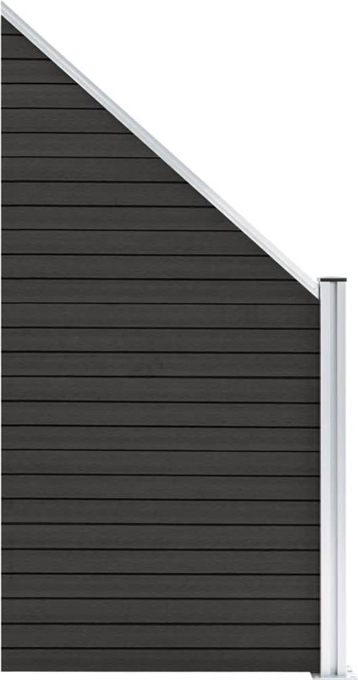 vidaXL Zaunelement WPC 95x(105-180) cm Grau 49071