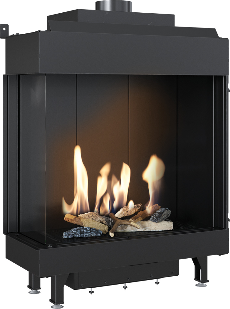 Plynový krb LEO 76 / 62 ľavý propán bután fi 100/150 5,6 kW