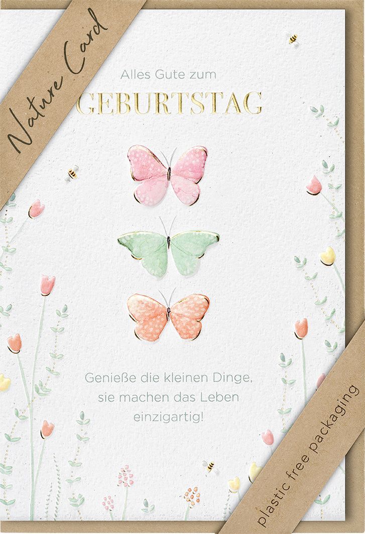 PremiumLine Geburtstagskarte – Handgezeichnete Hunde-Motivkarte Auf Naturkarton, Mit Umschlag
