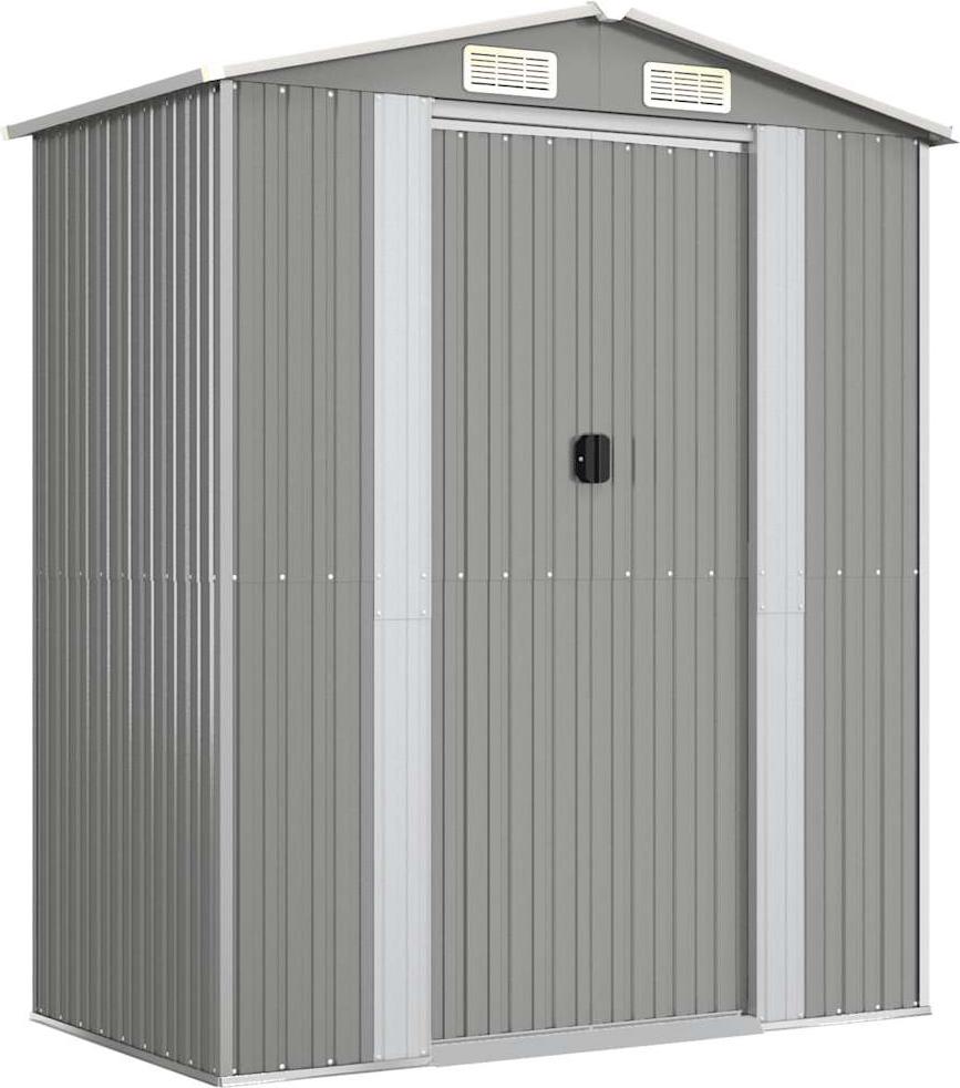 vidaXL Prístrešok na náradie svetlosivý 192x108x223 cm pozinkovaná oceľ