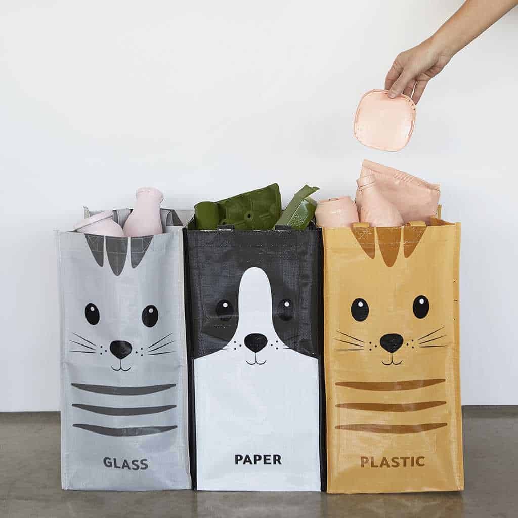 Balvi Recycling Bag Meow - Satz 3tlg